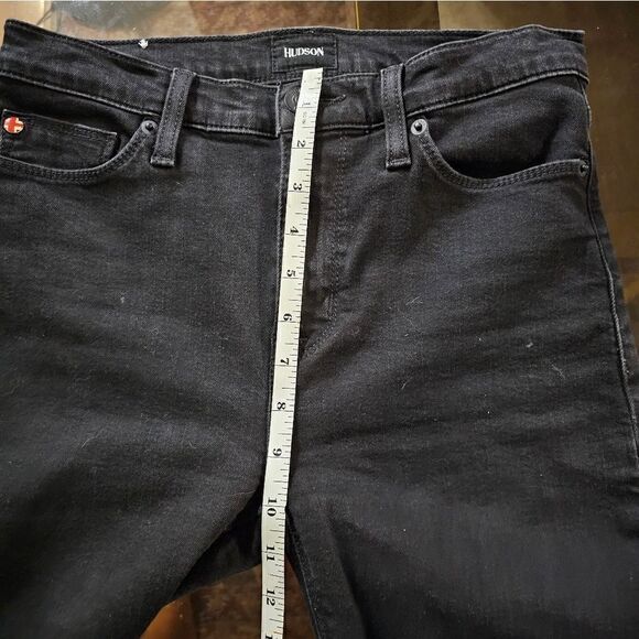 Hudson Womens Black Cotton Blend Dark Wash Pockets Denim Skinny Leg Jeans 27 - Picture 10 of 13